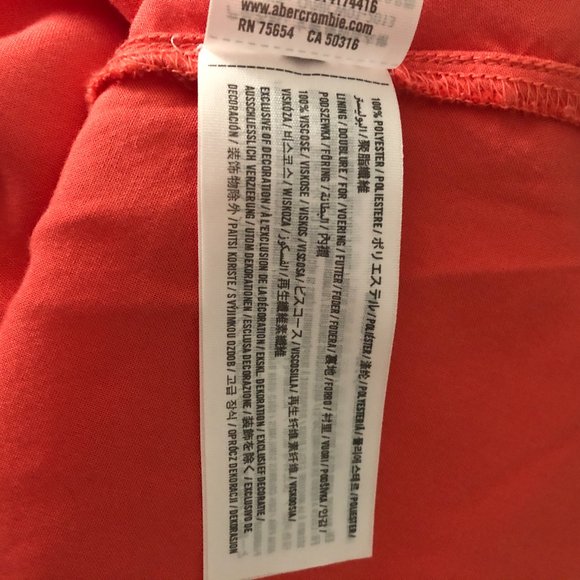 Abercrombie & Fitch | Flowy Coral Dress (size M) - Picture 10 of 11